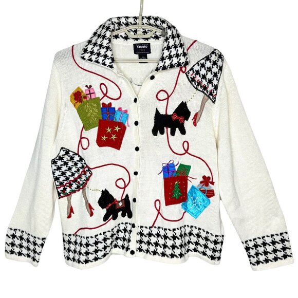 Vintage Design Originals 90s Christmas/Holiday Embroidered Cardigan Size 2X NWT - Picture 1 of 9
